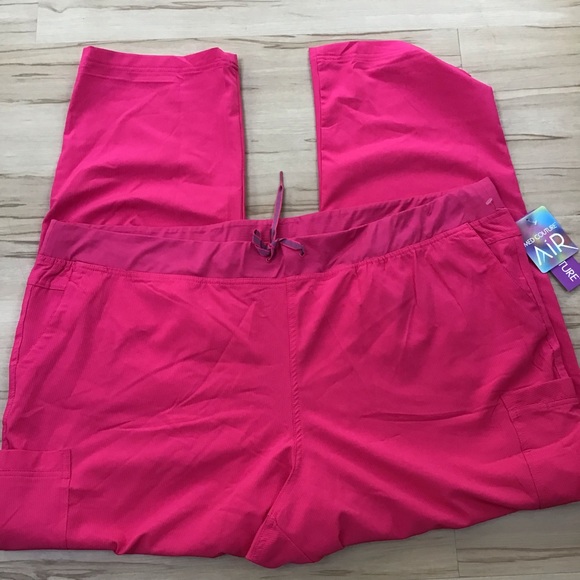 Med Couture Air Touch Watermelon Hot Pink Stretch Tie Waist  Scrub Pant 3XL NWT - Picture 4 of 12